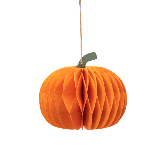 Honeycomb Pumpkin Hanging Decoration