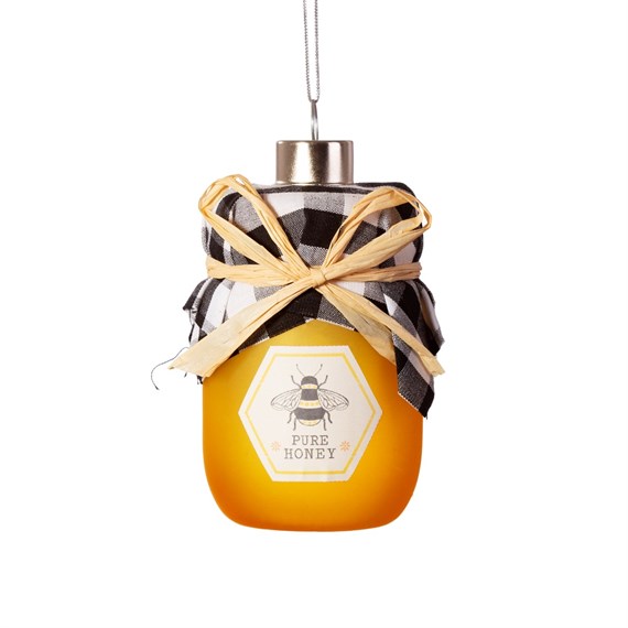 Honey Jar Shaped Bauble Yellow