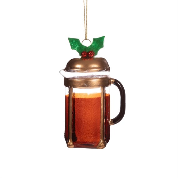 Christmas Cafetiere Shaped Bauble