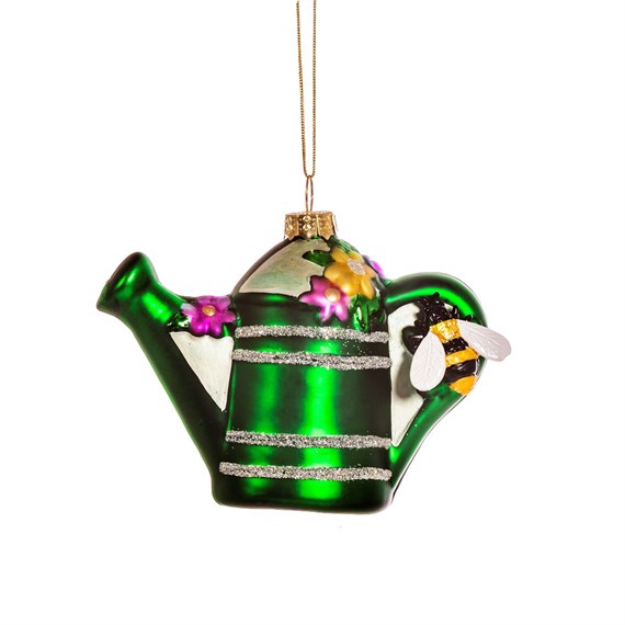 Green Watering Can Shaped Bauble