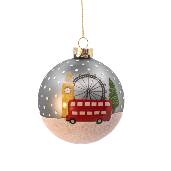 London Scene Glass Bauble