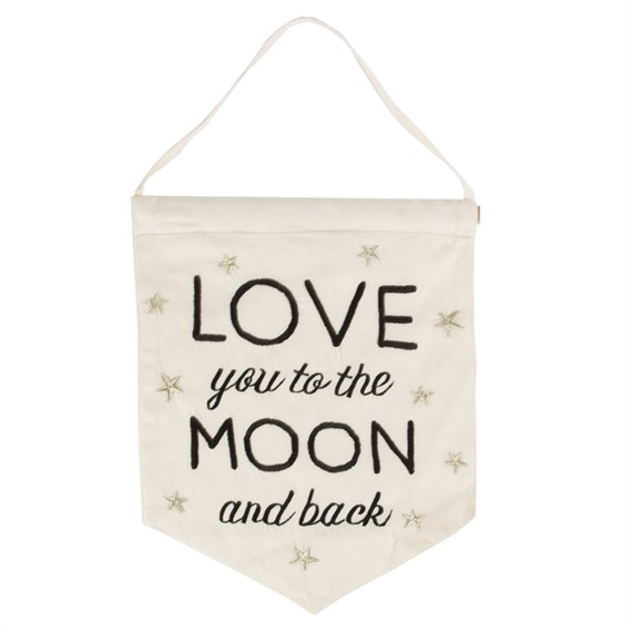 Love You to the Moon & Back Banner Flag