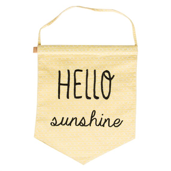 Hello Sunshine Pastel Message Flag