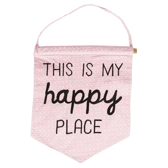 This is My Happy Place Pastel Message Flag