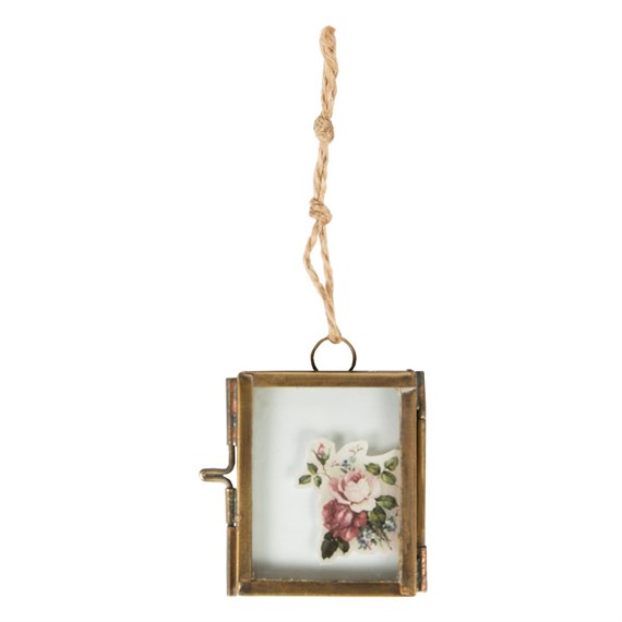 Brass Finish Mini Hanging Photo Frame