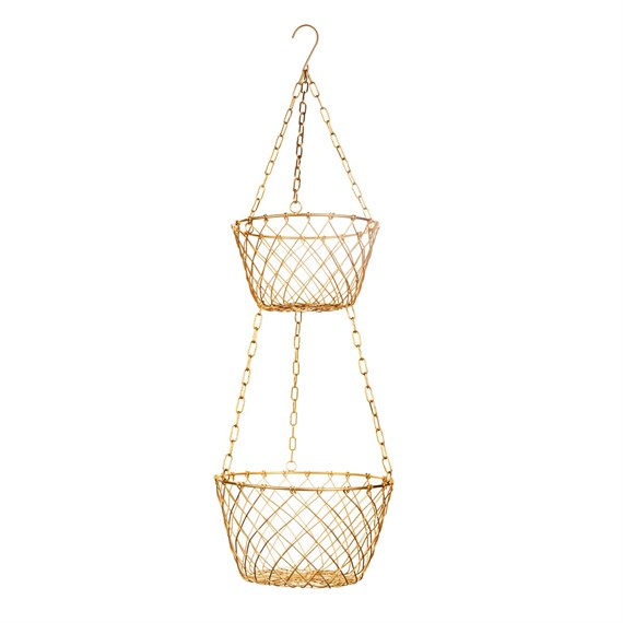 Gold Hanging Wire Baskets