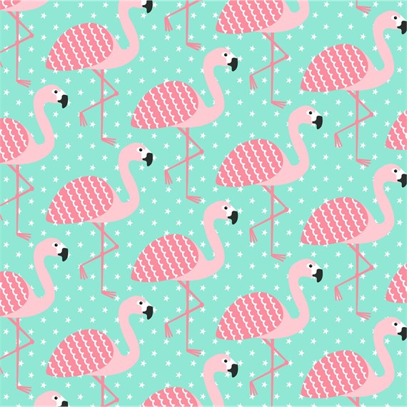tropical flamingo wrapping paper