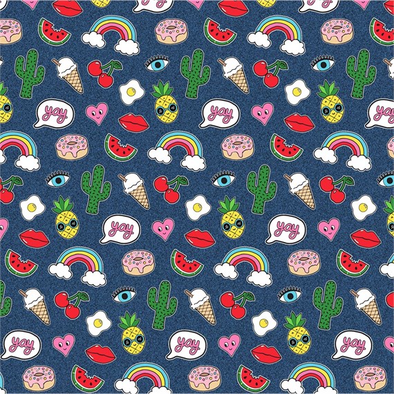 Patches & Pins Wrapping Paper