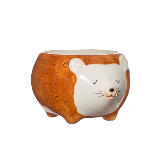 Hettie Hedgehog Brown Planter