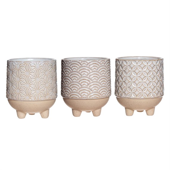 Japandi Mini Planters - Set of 3