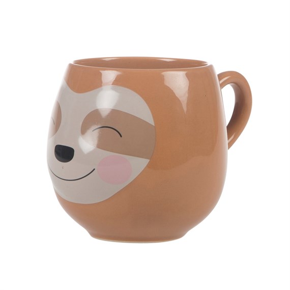 Happy Sloth Mug Brown