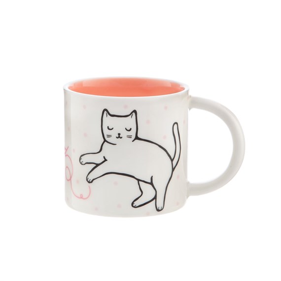 Cutie Cat Feline Good White Mug