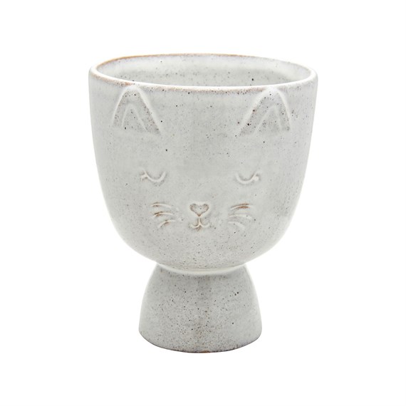 Speckled Cat Grey Planter