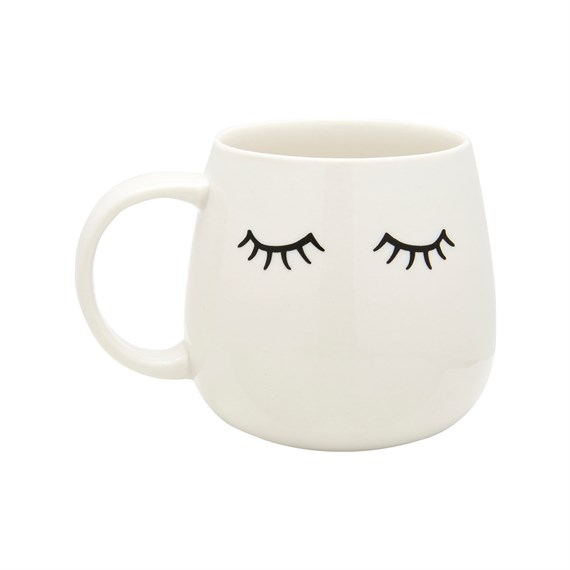 Eyes Shut White Mug