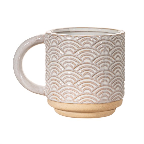 Japandi Seigaha Wave Pattern Mug