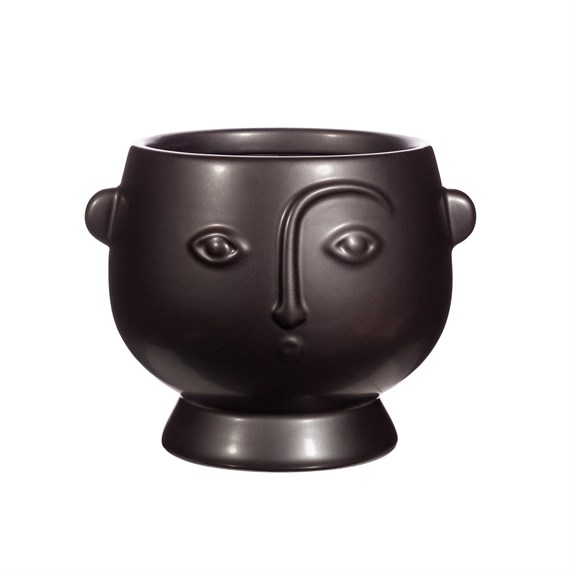 Large Face Planter Matte Black