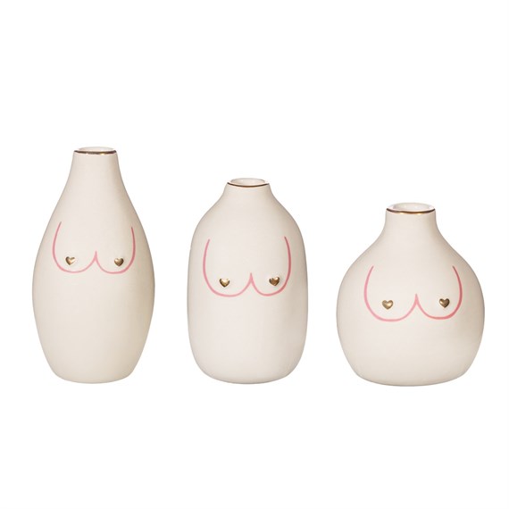 Girl Power Boobies Vases - Set of 3