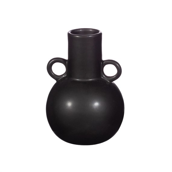 Small Amphora Vase Black