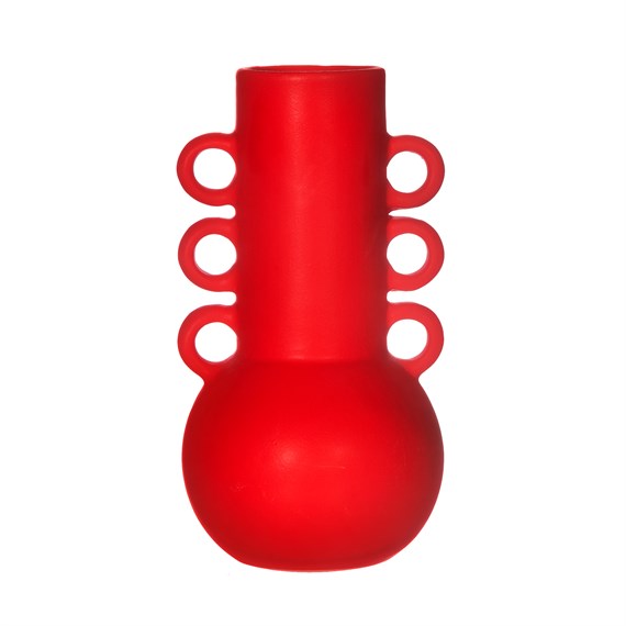 Large Amphora Vase Lipstick Red