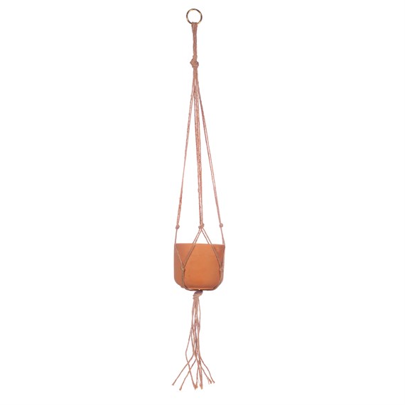 Macrame Plant Hanger Terracotta Small