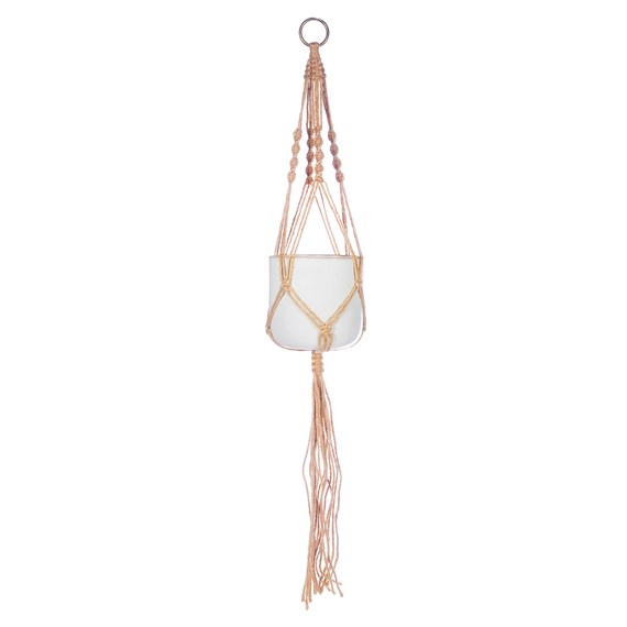 Macrame Plant Hanger White Large