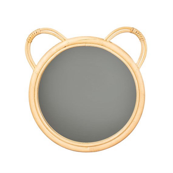 Rattan Bear Mirror