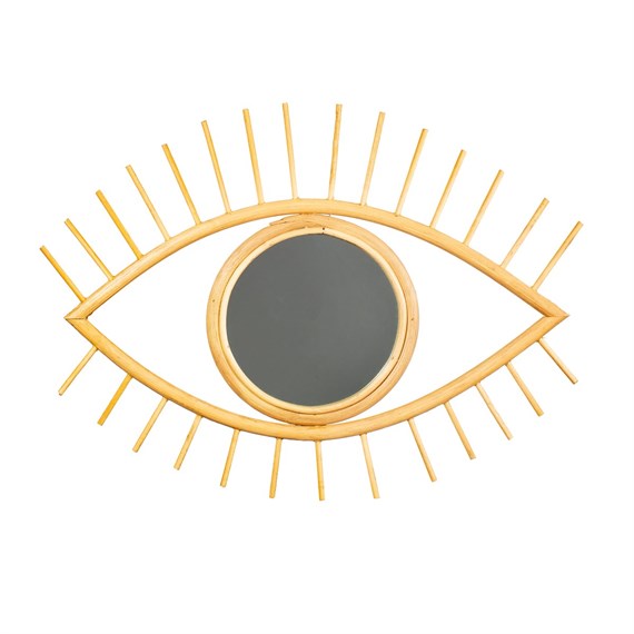 Rattan Mirror Eye