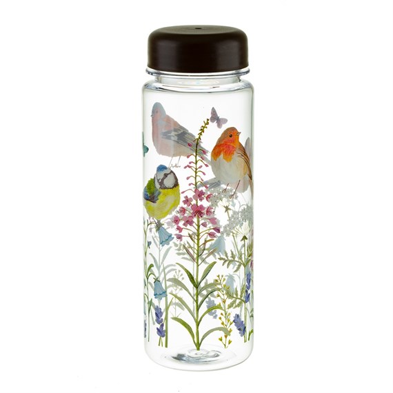 Garden Birds Clear Water Bottle