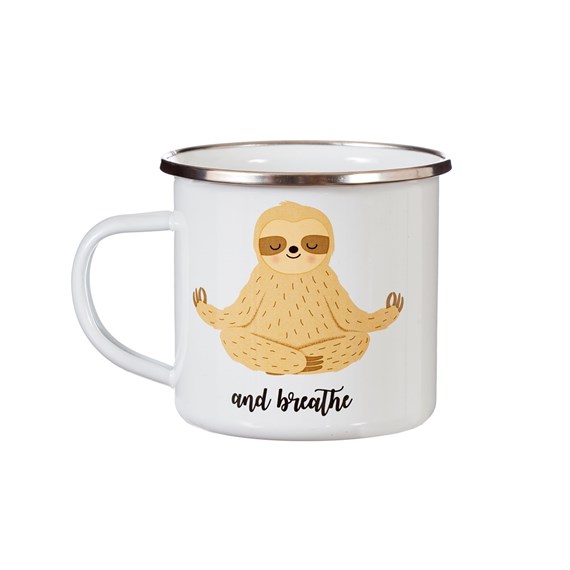 Sloth Breathe White Mug