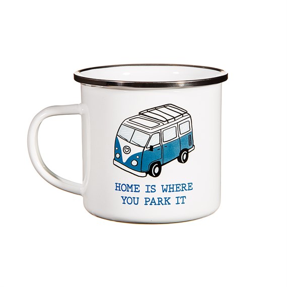 Home Is Where You Park It Enamel Mug