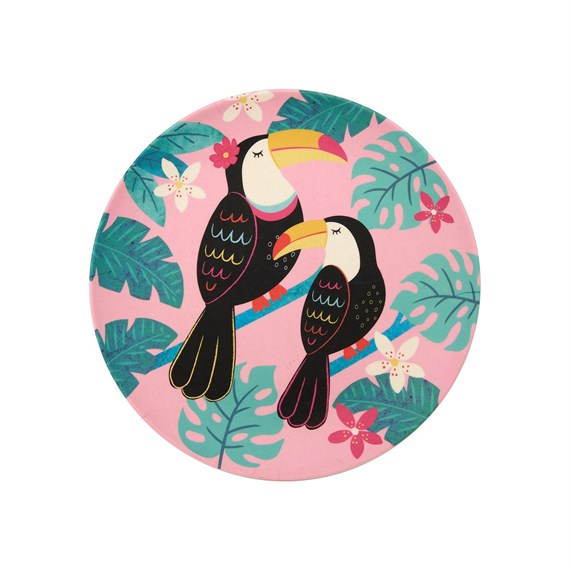 Tiki Toucan Bamboo Plate