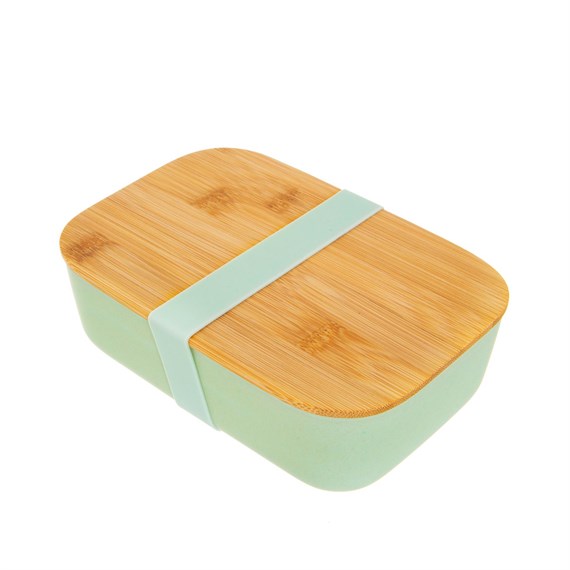 Mint Green Bamboo Lunch Box