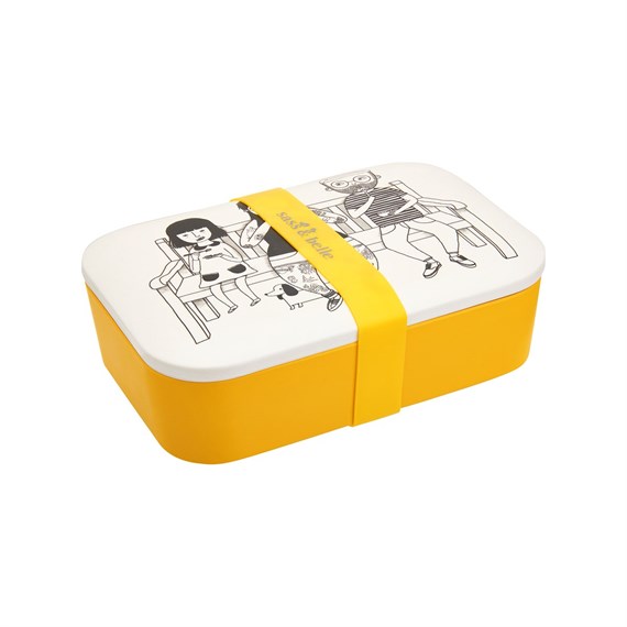 My Kind of People Bamboo Lunch Box Yellow