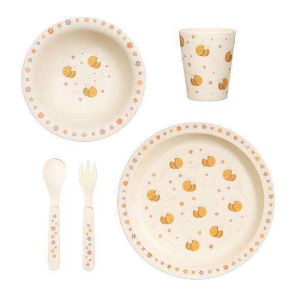 Bee Happy Bamboo Tableware Set