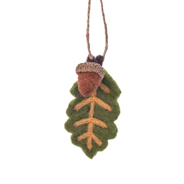 Acorn & Leaf Felt Decoration