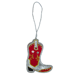 Cowboy Boot Zari Decoration
