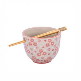 Cherry Blossom Noodle Bowl - With Chopsticks