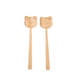 Frog Bamboo Salad Servers