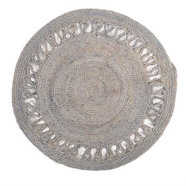 Grey Round Jute Rug