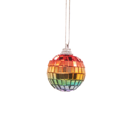 Rainbow Mirror Ball Mini Bauble