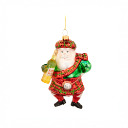 Scottish Santa Shaped Bauble