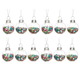 Mini Disco Stars Baubles - Set of 12