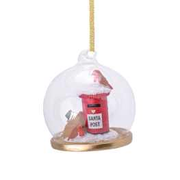 Santa Post Box Dome Bauble