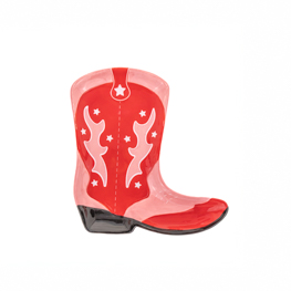 Cowboy Boot Pink & Red Trinket Dish