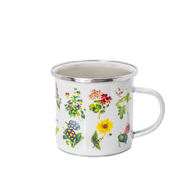 Vintage Flowers Enamel Mug