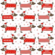 Christmas Dachshund Wrapping Paper