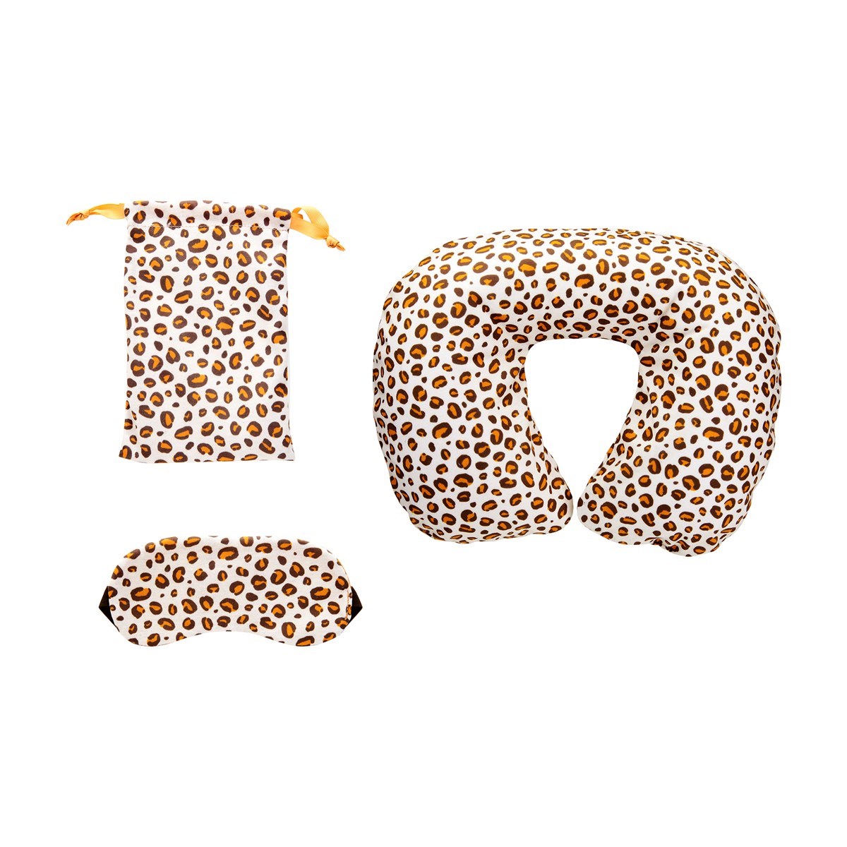 Leopard Love Travel Pillow And Eye Mask Set Travel pillows, blankets, eye shades