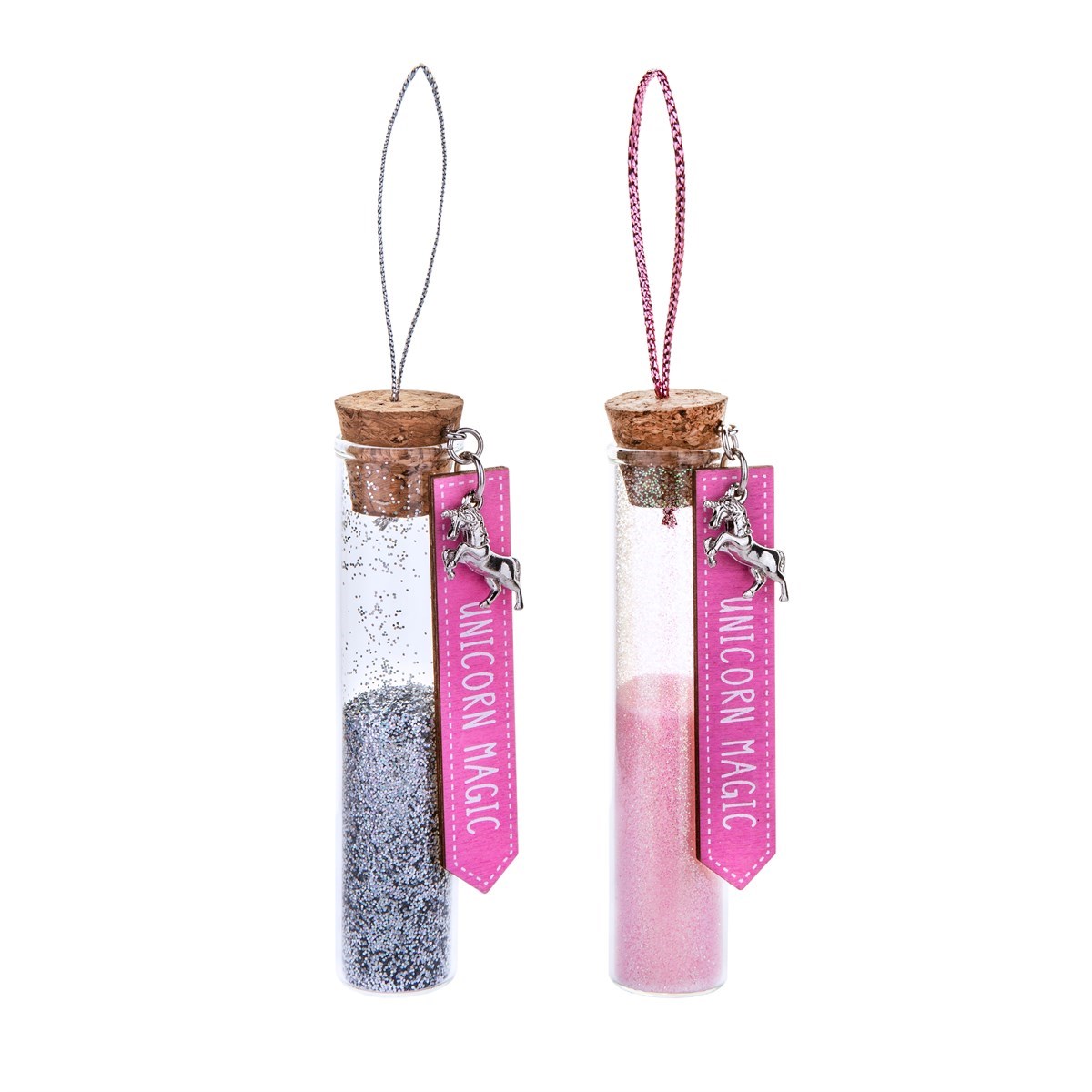 Unicorn Magic Glitter In A Bottle Decoration Set Of 2