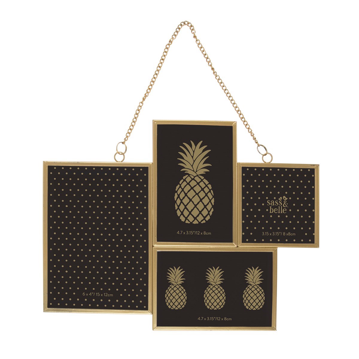 Touch Of Gold Multi Hanging Photo Frame Touch Of Gold Multi Hanging Photo Frame Default Image