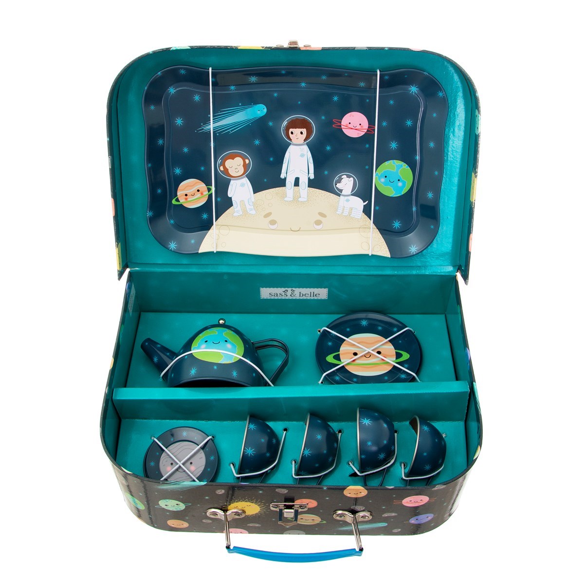 sass and belle tin tea set